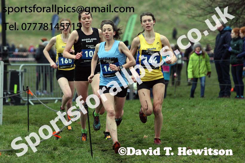 Inter District senior women and juniors, 2018 Simplyhealth Great Edinburgh International XCountry. Photo: David T. Hewitson/Sports for All Pics